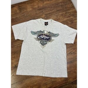 VTG 90s Harley-Davidson Shirt Mens Large Sturgis‎ 1995 *Cut Neck* USA Made Hills